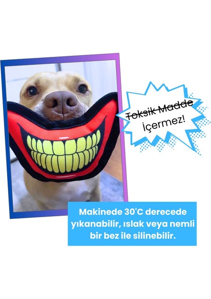 Cadılar Bayramı Temalı Peluş Joker Ağızı Köpek Oyuncağı Isırılan Köpek Aksesuarı