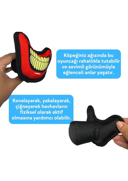 Cadılar Bayramı Temalı Peluş Joker Ağızı Köpek Oyuncağı Isırılan Köpek Aksesuarı