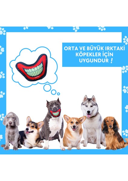 Cadılar Bayramı Temalı Peluş Joker Ağızı Köpek Oyuncağı Isırılan Köpek Aksesuarı