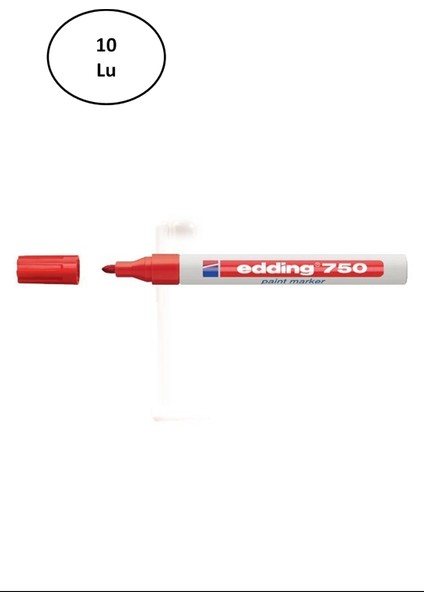 Edding Boya Dekor Markörü Kırmızı E-750 10'lu