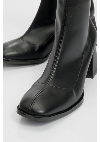 Plesa Siyah Kadın Kalın Topuklu Bot modelleri