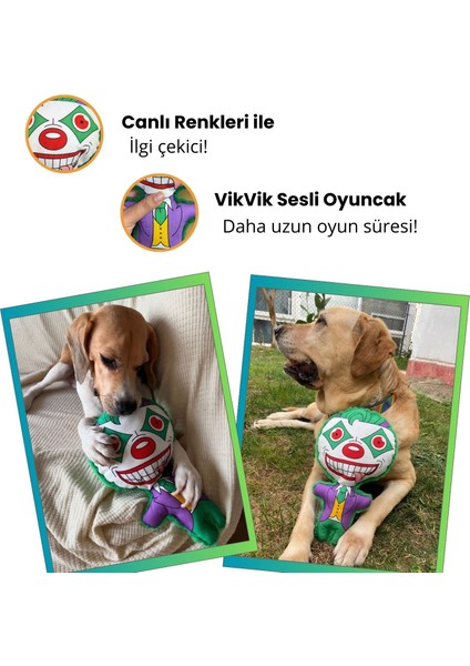 Cadılar Bayramı Temalı Peluş Joker Köpek Oyuncağı Vikvik Sesli Peluş Köpek Oyuncağı fiyatları