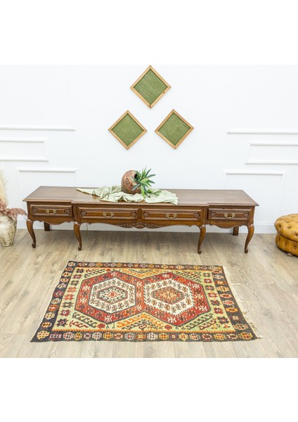 Elnara Geometrik Tasarımlı Yün Kilim 102X145 cm fiyatları