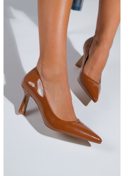 Calse Taba Rugan Kadın Topuklu Ayakkabı indirimleri