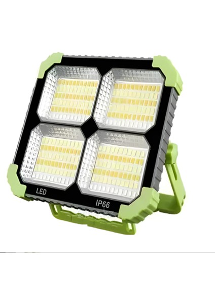 Güneş Enerjili 5 Farklı Mod Portatif Taşınabilir 264 Gün Işığı Beyaz LED Projektör+1 Acil Durum Modu