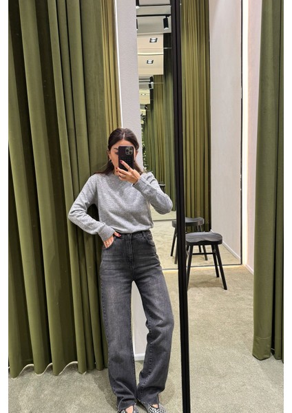 Paçası Kesik Straight Fit Jean