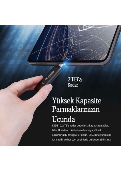 TS1TESD310S 1tb Usb/type-C 10GBPS Taşınabilir Harici SSD - Gümüş