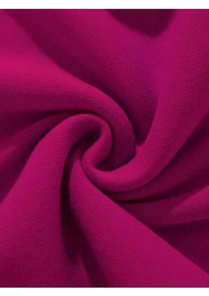 Oversize Bisiklet Yaka Basic Adventure Baskılı Sweatshirt - Fuşya fırsatları