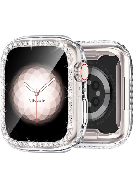 Apple Watch 10 Serisi 46mm Taşlı Kılıf Sert Pc Kasa Koruma Gard 05