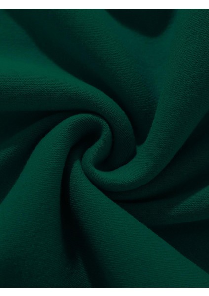 Oversize Bisiklet Yaka Basic Billionaire Baskılı Sweatshirt - Koyu Yeşil fırsatları