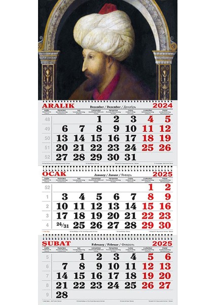 2025 Yılı Gemici Takvimi-Fatih Sultan Mehmet