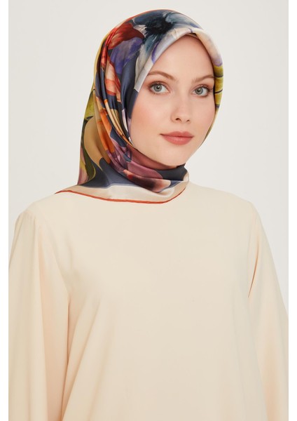 Armine İpek Eşarp 2025 Kış - 9205-05 Krem Sura