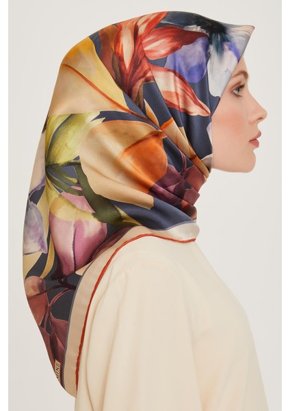 Armine İpek Eşarp 2025 Kış - 9205-05 Krem Sura modelleri