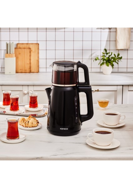 Mega Tea 1501 Cam Çay Makinesi Black 1500 W