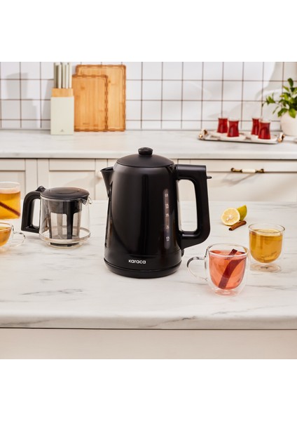 Mega Tea 1501 Cam Çay Makinesi Black 1500 W