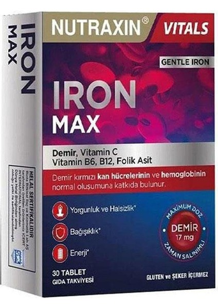 Iron Max 17 Mg 30 Tablet + 100 ml Yüz Temizleme Jeli