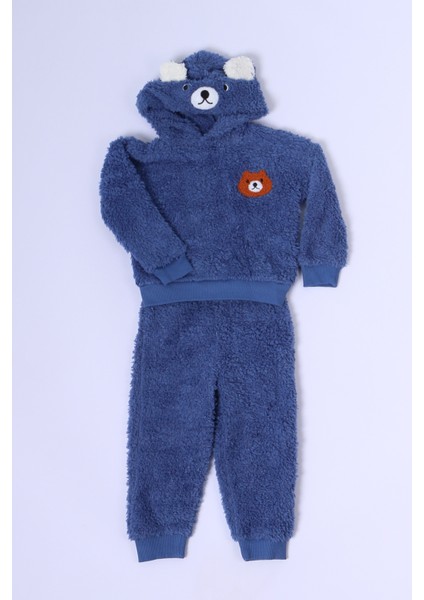 Erkek Bebek Peluş Alt Üst Takım Baskılı D47