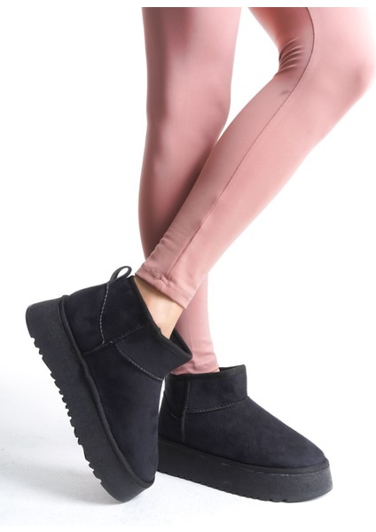 Kadın Mini Nubuk Bot Içi Tüylü Yüksek Taban fırsatları