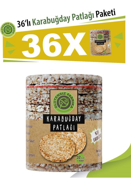 Karabuğday Patlağı 36'lı Paket Avantajlı Gıda Paketi Glutensiz Ürün Vegan