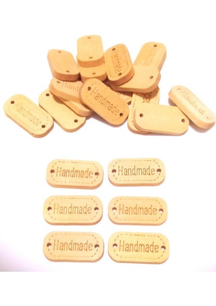 20 Adet Handmade Ahşap Oval Düğme Ham Ahşap Düğme