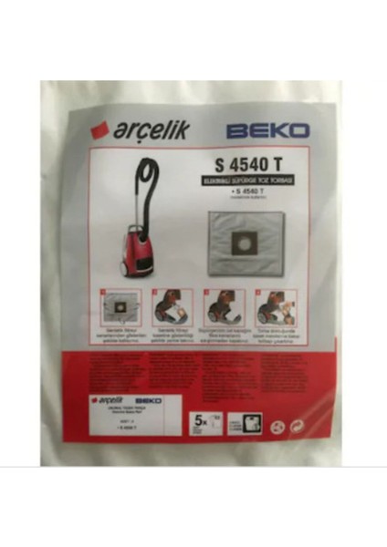 Beko S 4540 T Elektrikli Süpürge Toz Torbası Bez 20 Adet