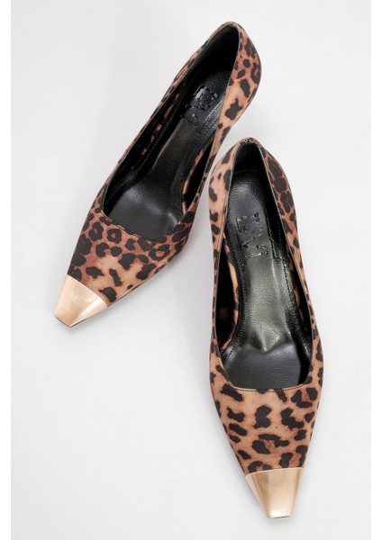 Moanda Siyah Sarı Desenli Kadın Ince Topuklu Ayakkabı fiyatları