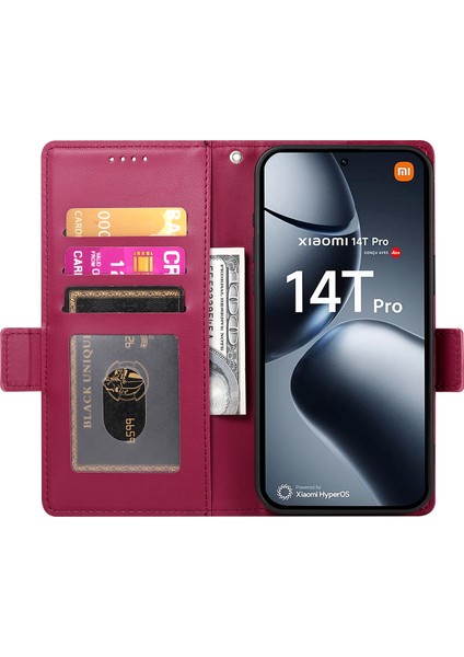 Xiaomi 14T Pro Pu Deri Cüzdan Telefon Kapağı (Yurt Dışından) fiyatları