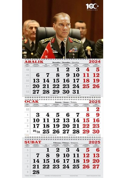 2025 Yılı Gemici Takvimi ---Komutan Atatürk
