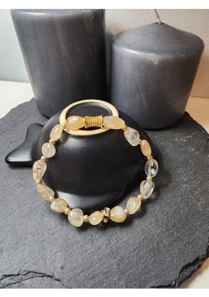 Sitrin Orjinal Doğal Taş Kadın Bileklik / Başarı, Mutluluk ve Para fiyatları