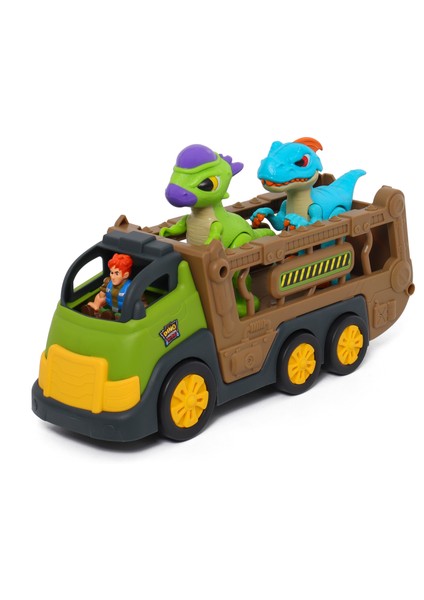 Dino Troops Kids Pachycephalosaurus & Raptor Figür ve Taşımacı Kamyon