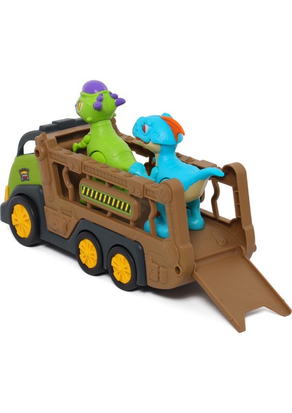 Dino Troops Kids Pachycephalosaurus & Raptor Figür ve Taşımacı Kamyon