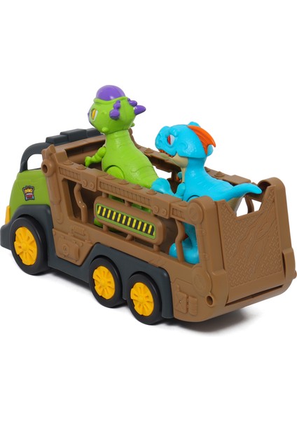 Dino Troops Kids Pachycephalosaurus & Raptor Figür ve Taşımacı Kamyon