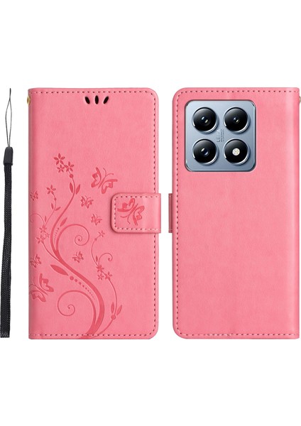 Xiaomi 14T Pro Askılı Pu Deri Telefon Cüzdan Kapağı (Yurt Dışından)