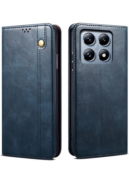 Xiaomi 14T Pro Crazy Horse Doku Mumlu Deri Cüzdan Standlı Telefon Kapağı (Yurt Dışından)