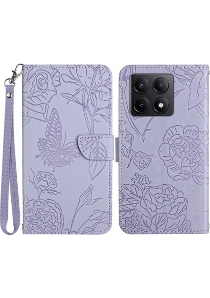 Xiaomi 14T Pro Kayışlı Deri Telefon Kılıfı (Yurt Dışından)