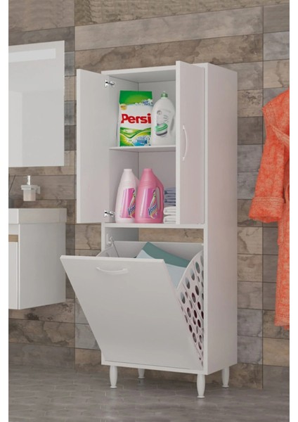 Kopya - Azzuri Home Infinity Kirli Çamaşır Sepetli Banyo Kiler Oyuncak Çok Amaçlı Dolap Azr-10-11 modelleri