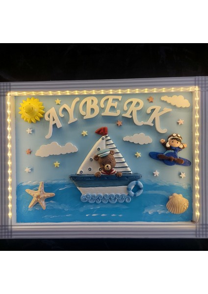 Bebek Ledli Kapı Süsü Kişiye Özel