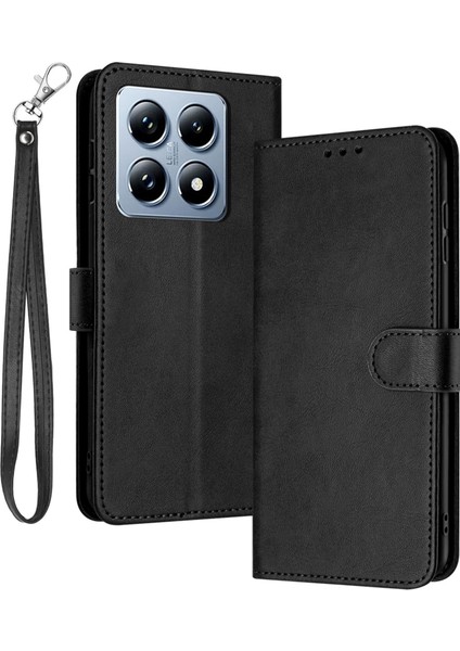 Xiaomi 14T Pro Buzağı Dokusu Flip Stand Pu Deri Cüzdan Telefon Kapağı (Yurt Dışından)