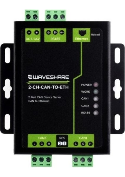 Endüstriyel Sınıf 2 Kanal Can - Ethernet Sunucusu modelleri