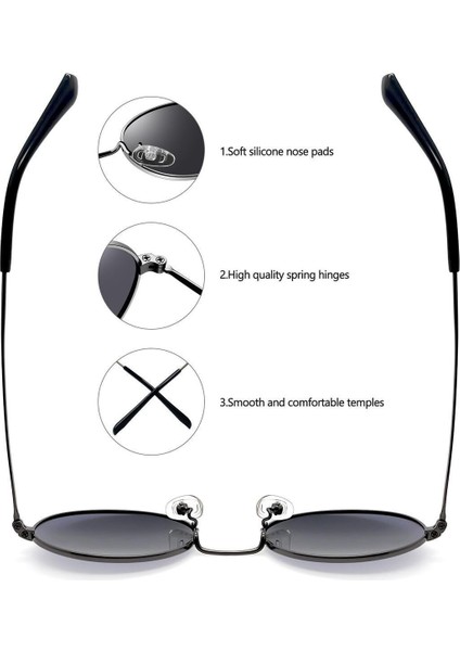 Dass Oval Metal Çerçeve Siyah-Gümüş Kadın Güneş Gözlüğü fiyatları