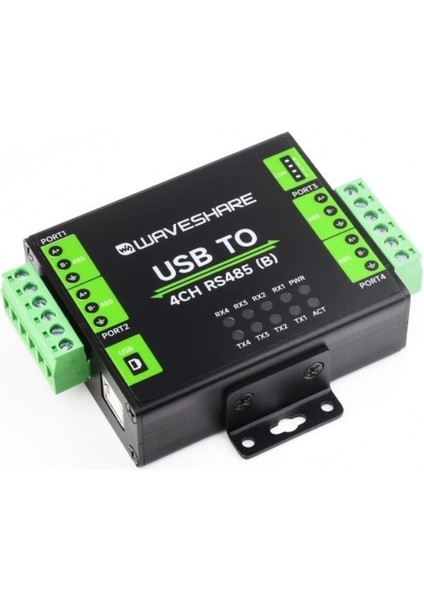Endüstriyel Usbden 4 Kanallı RS485 Dönüştürücü (B) - CH344L Çip