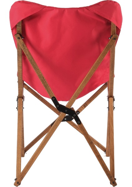 KIDS Ahşap Katlanır Kamp & Bahçe Sandalyesi – Kahverengi Iskelet - Kırmızı Kılıf modelleri