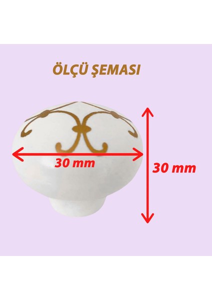 8 Adet Defne Altın Çizgili Beyaz Polimer Düğme Kulp Mantar Mobilya Mutfak Dolabı Çekmece Kulbu Kulpları fiyatları
