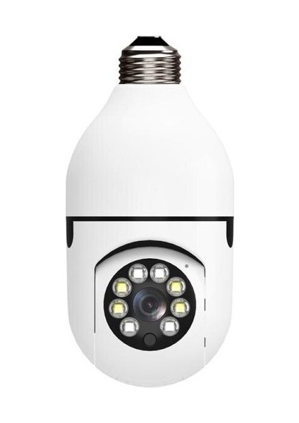 Gece Görüşlü 360 Derece LED Işık 1080 P Wifi Kamera - Kablosuz Panoramik Ev Güvenlik Balıkgözü