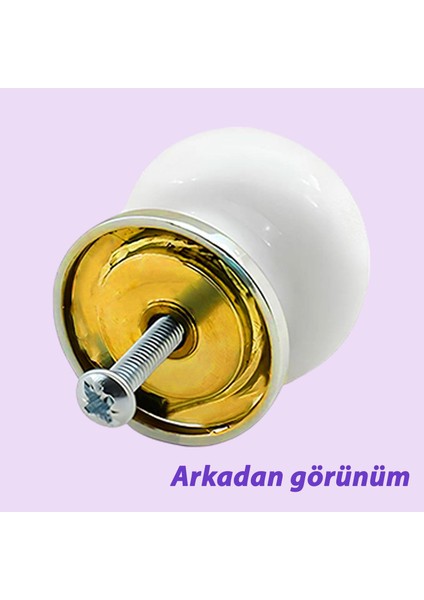 15 Adet Defne Altın Çizgili Beyaz Polimer Düğme Kulp Altın Tablalı Mobilya Mutfak Dolabı Çekmece Kulbu Kulpları fırsatları