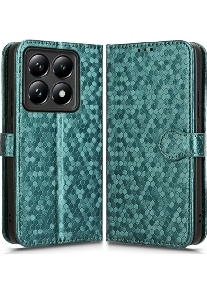 Xiaomi 14T Pro Cüzdan Kılıf Nokta Pu Deri Telefon Kapağı (Yurt Dışından)