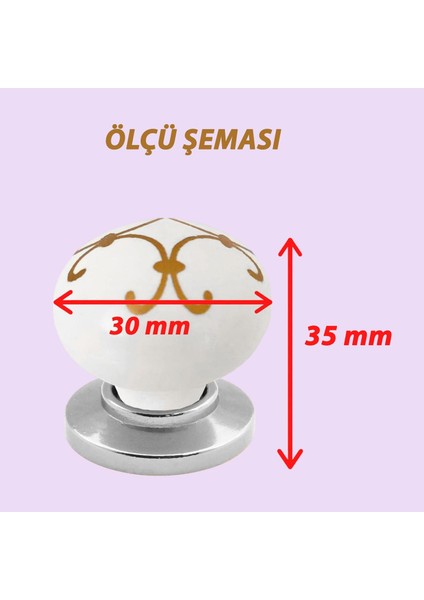 8 Adet Defne Altın Çizgili Beyaz Polimer Düğme Kulp Krom Tablalı Mobilya Mutfak Dolabı Çekmece Kulbu Kulpları fiyatları