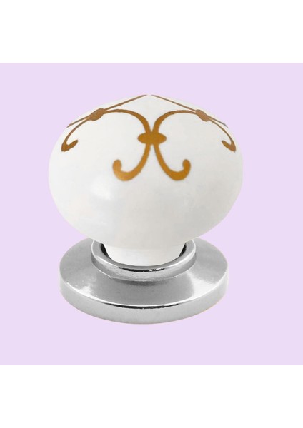 8 Adet Defne Altın Çizgili Beyaz Polimer Düğme Kulp Krom Tablalı Mobilya Mutfak Dolabı Çekmece Kulbu Kulpları fırsatları