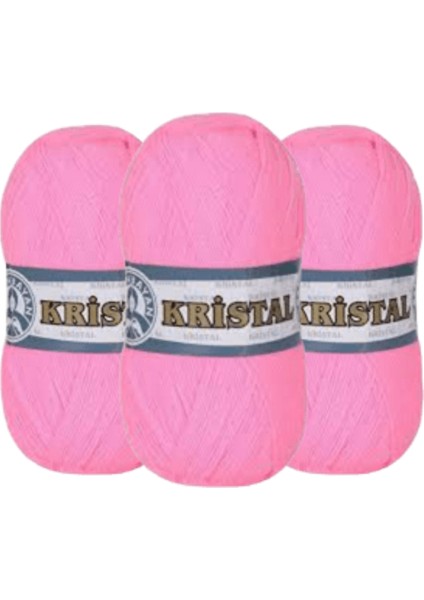 Kristal El Örgü İpliği Açık Pembe 040 3lü
