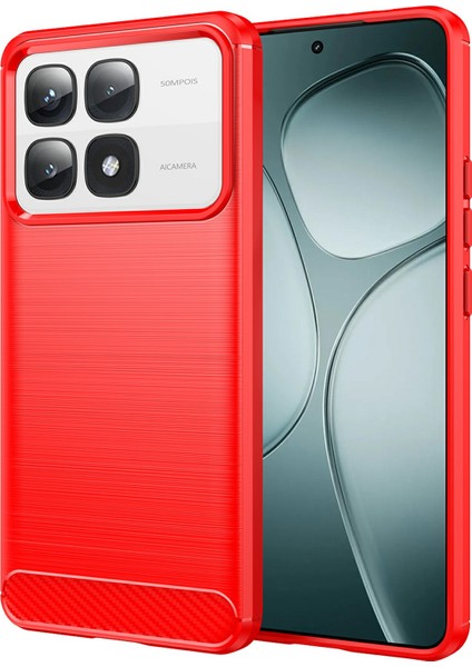 Xiaomi 14T Pro Karbon Fiber Doku Tpu Fırçalanmış Telefon Kapağı (Yurt Dışından)